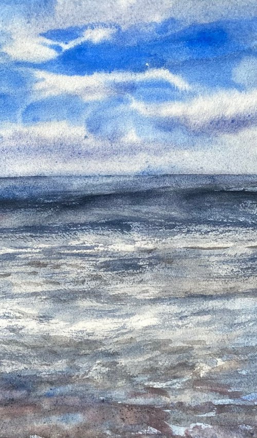 Blue Sea and Clouds by Mazen Ghurbal