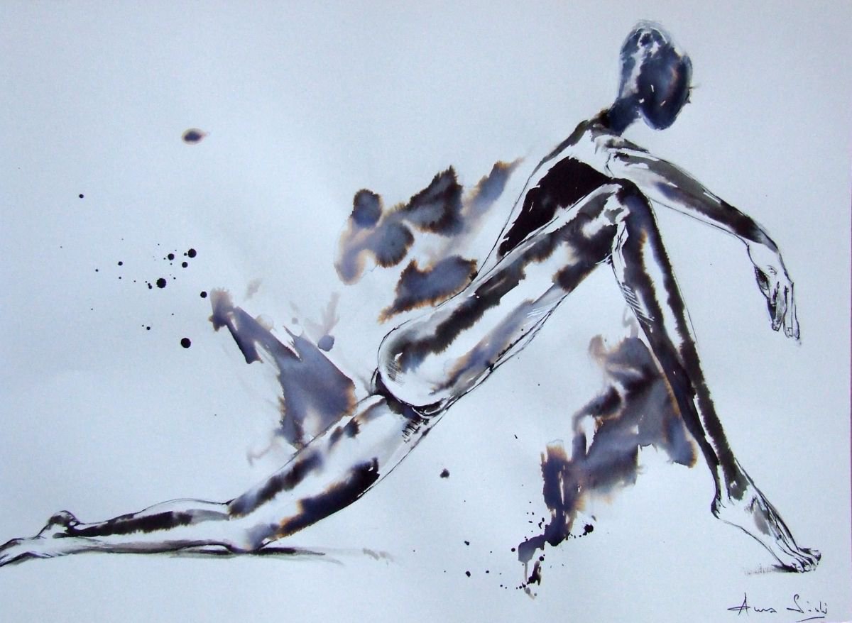 Body / Woman Dancer Figure in ink by Anna Sidi-Yacoub