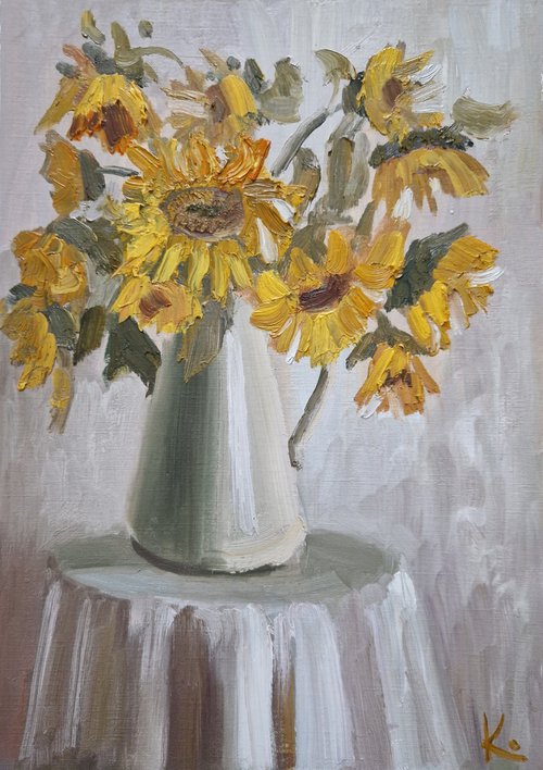 Still-life with flowers "Sunflowers" by Olena Kolotova