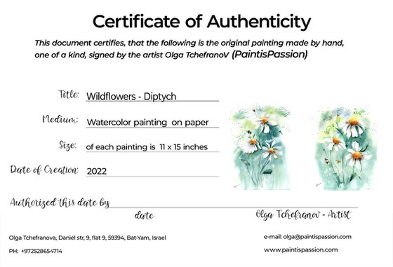Wildflowers Diptych
