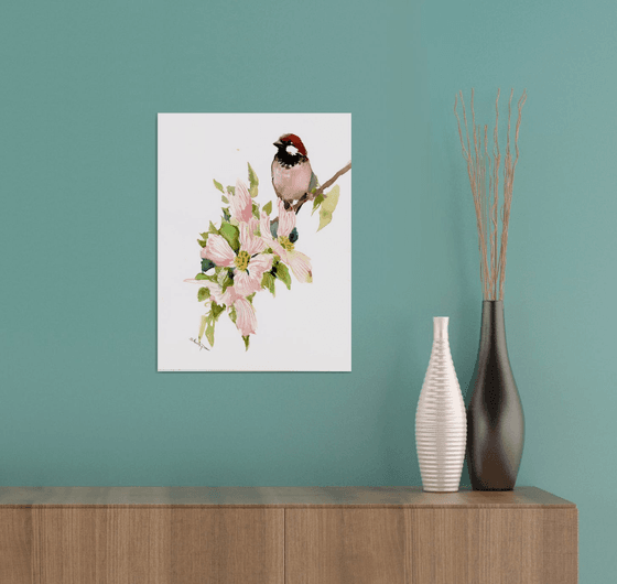 Sparrow and Dogwood