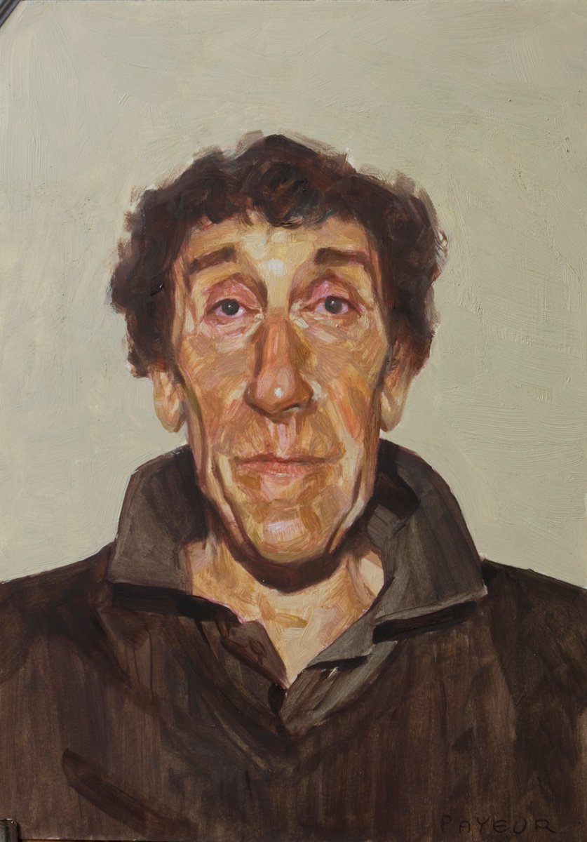 Impressionistic Portrait Oil Painting By Olivier Payeur, 8 X 11", French Singer Alain Souchon, Original Artwork