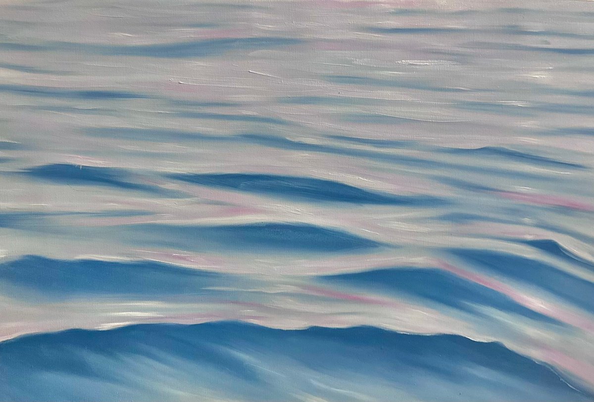 Surrealistic Landscape Oil Painting By Alanah Jarvis, 24 X 16, Daydream Tides, Original Artwork