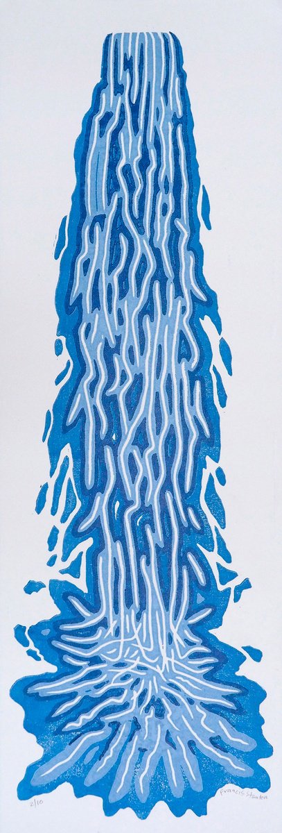 Graphic Landscape Limited Edition Print By Francis Stanton, 8 X 22, Hawai