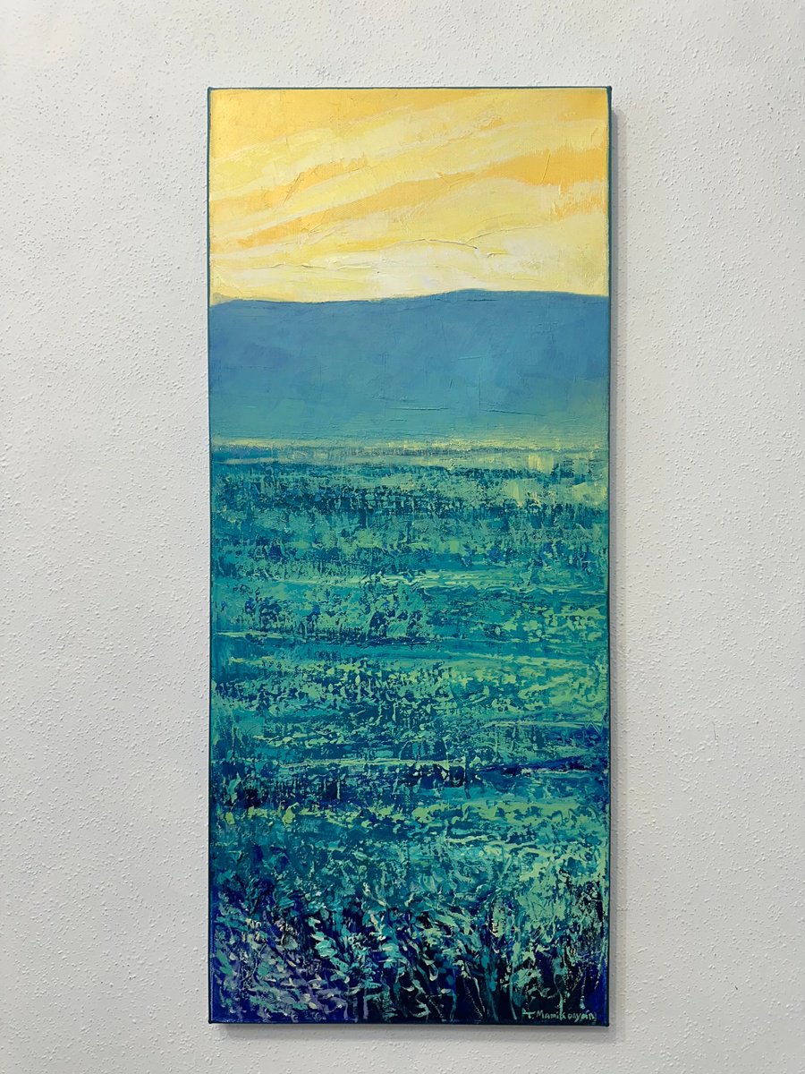 Field At Sunrise B26 30X70Cm By Tigran Mamikonyan, 12 X 28, Artwork For Sale On Artfinder