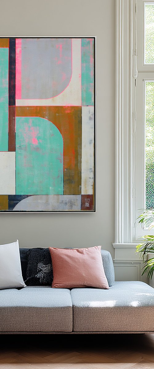 Circle in Circle Mint by Ronald Hunter