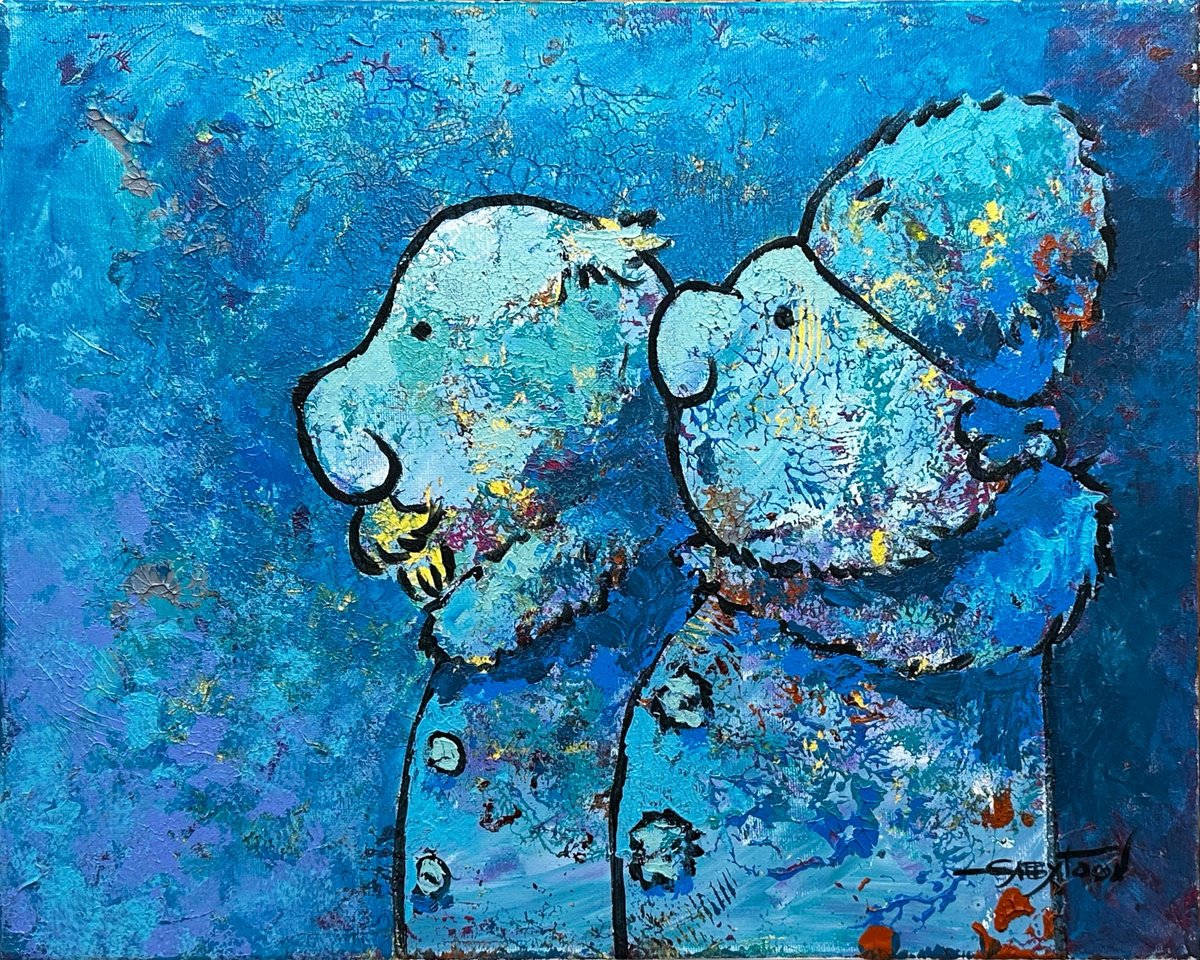 ORIGINAL painting 20x16 A Couple by Gabriella DeLamater