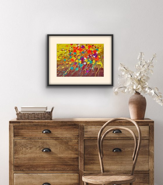 Warm Autumn Abstract painting