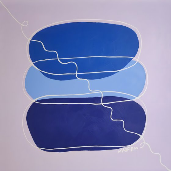 Zen Minimalism. Blue Stones