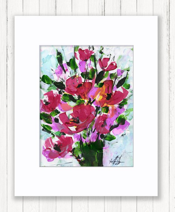 Blooms Of Joy 18 - Vase Of Flowers Painting by Kathy Morton Stanion