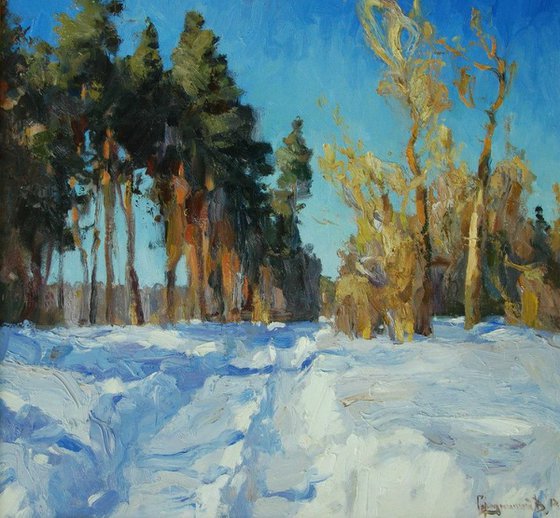 Frost and sun 79x84cm