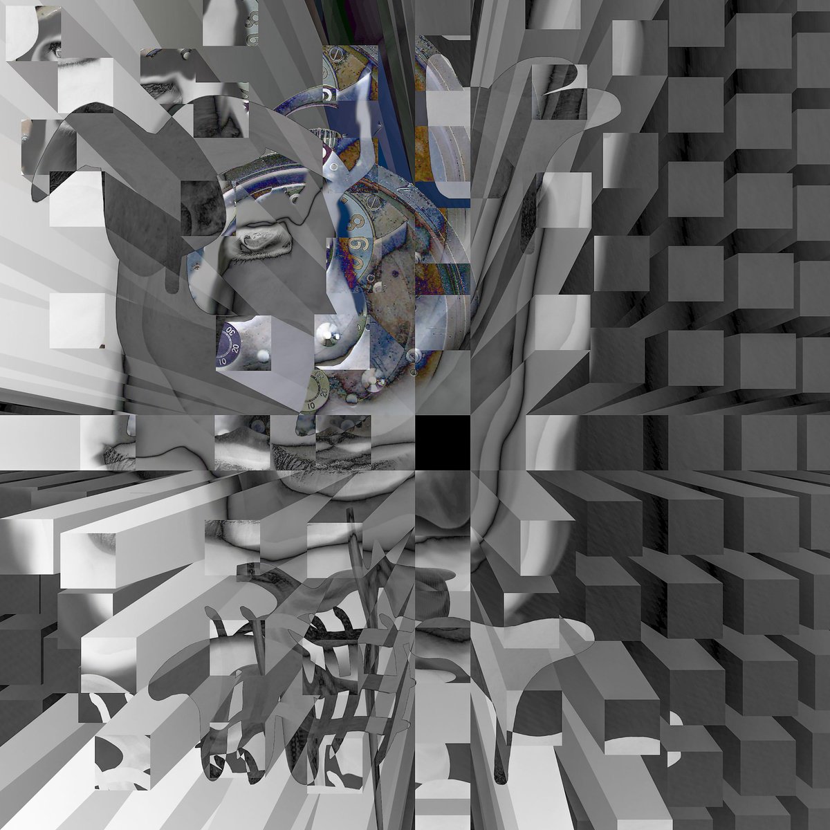 Geometric Abstract C-Type Print By Geert Lemmers Fpa, 31 X 31, Sensitive Construction 26, Original Artwork