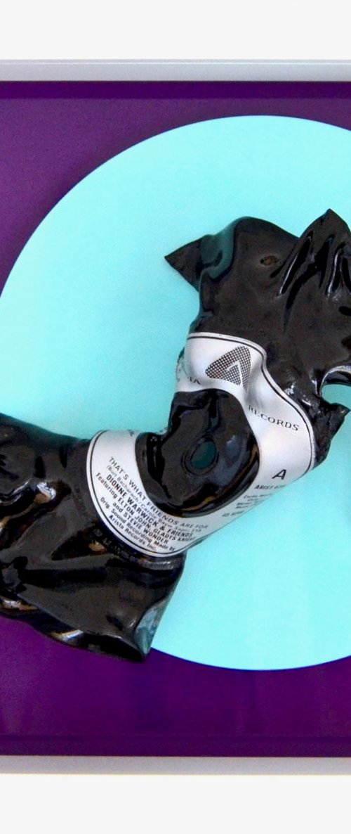 Vinyl Music Record Sculpture - "That's What Friends Are For" by Seona Mason
