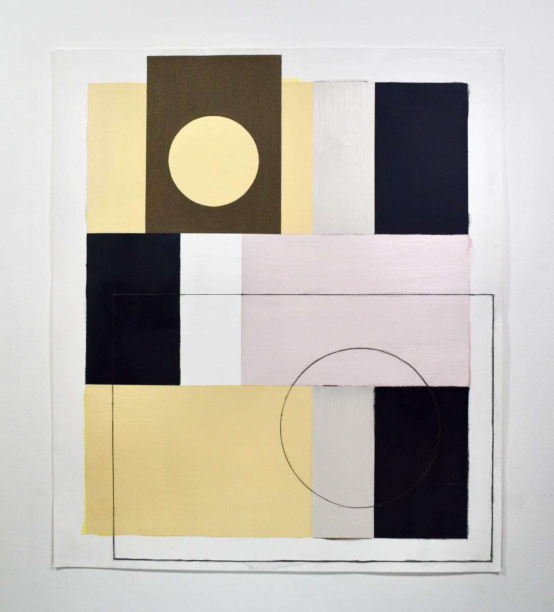 Geometric Abstract Acrylic Painting By Andrew Hardy, 24 X 28, Untitled Vii 2025, Original Artwork