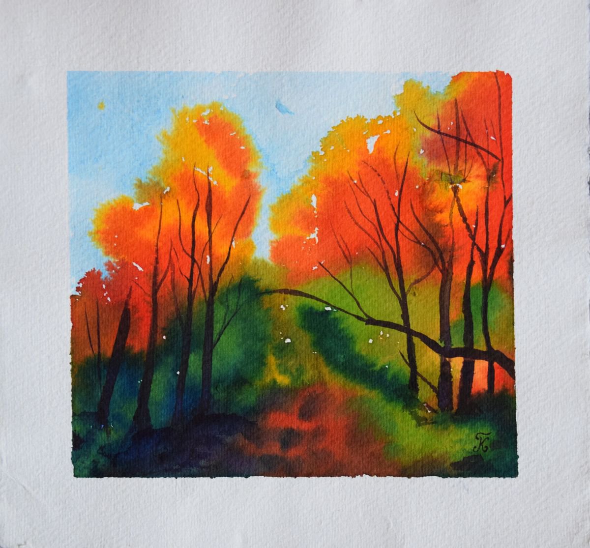 Craftaholics Anonymous®  Fall Watercolor Art for Kids #MakeAmazing