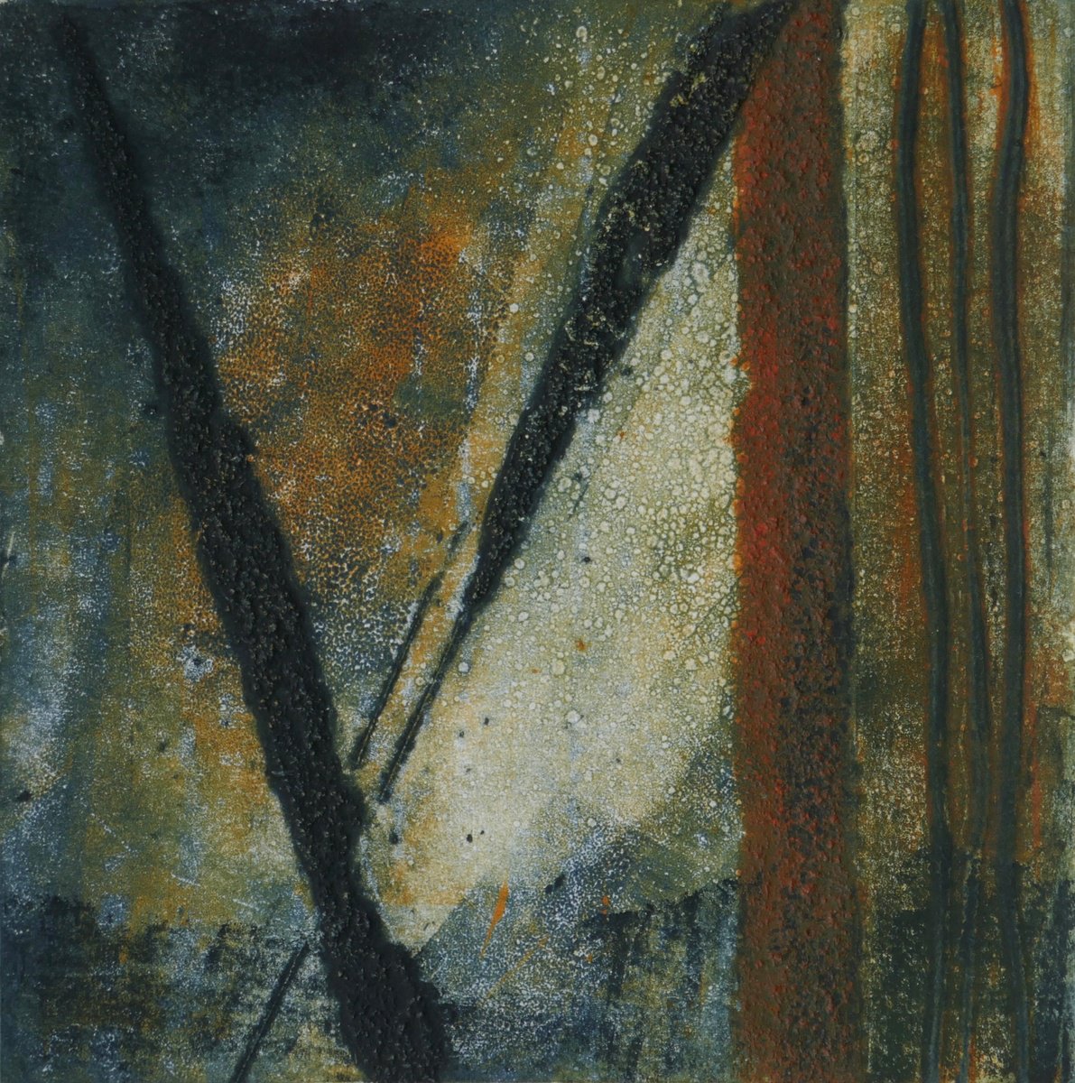 Impressionistic Landscape Limited Edition Print By Sue Roe, 9 X 9", Elemental, Original Artwork