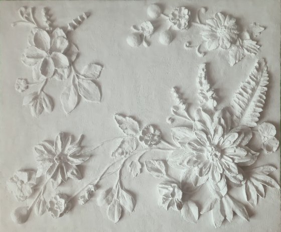 sculptural wall art "Beauty and Variety of Flowers"