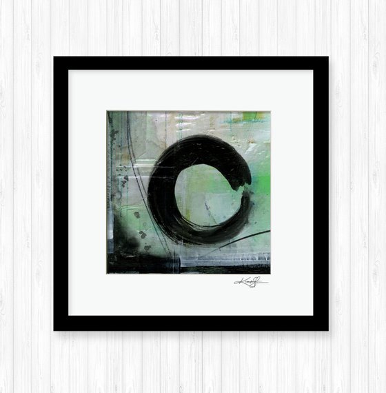 Mixed Media Enso 28 - Abstract Zen Circle Painting by Kathy Morton Stanion