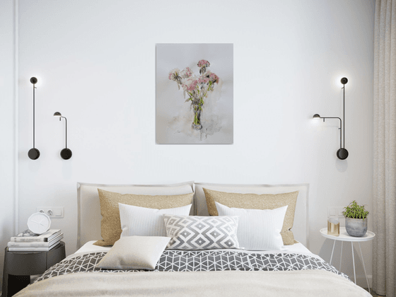 Bouquet in vase 50x65 cm 2025