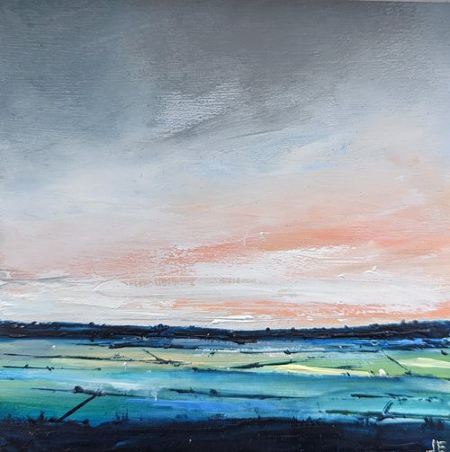 Miniature Abstract Chilterns Landscape #17 by Jo Earl