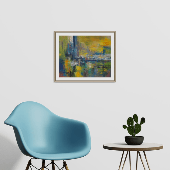 Transcendent Light, modern abstract painting, oil canvas, original art painting, 50x60 cm