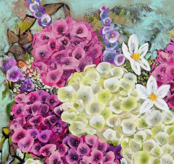 Pink and White Hydrangea