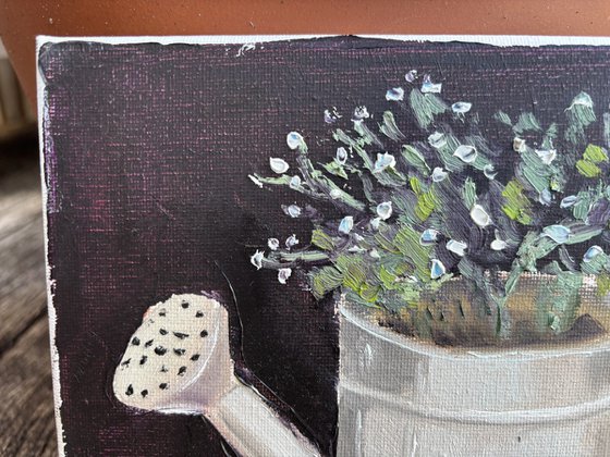 Watering can still life