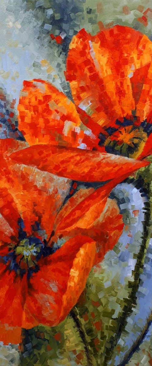 Orange Poppies by Serhii Voichenko