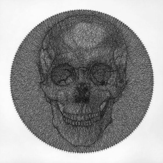 Human Skull String Art