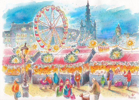 Christmas market at Edinburgh 2