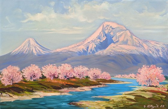 Ararat (45x65cm, oil painting, palette knife)