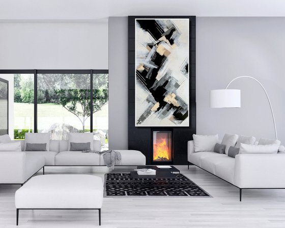 Days Like These - Large abstract art – Black & White Art - Expressions ...