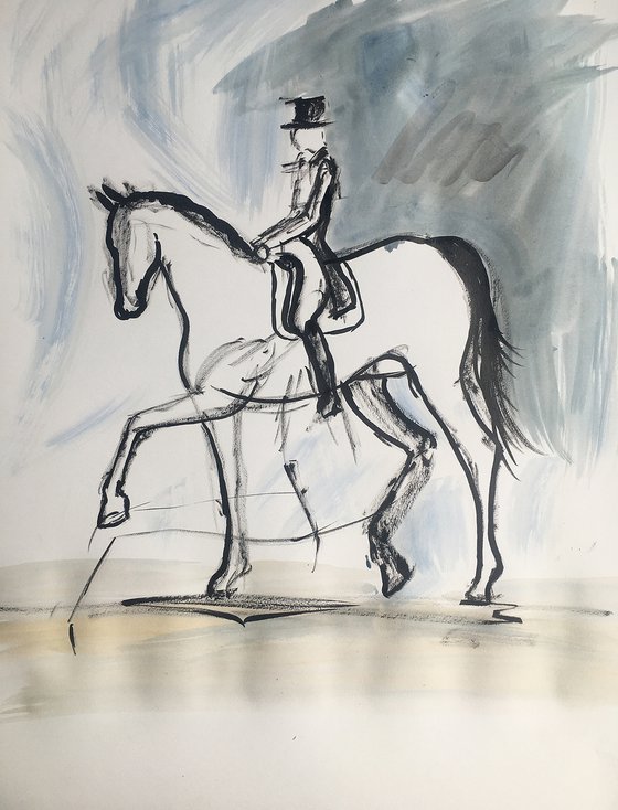 dancing dressage horse