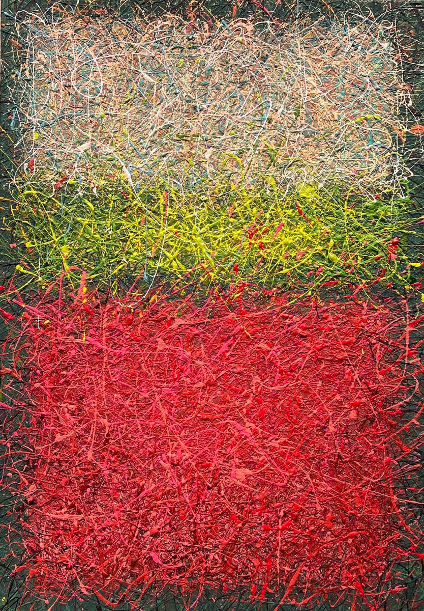 Impressionistic Abstract Acrylic Painting By Nadiia Antoniuk, 28 X 39", I Dream And Believe, Original Artwork