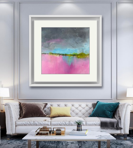 Abstract Landscape - Pink Meadows 1