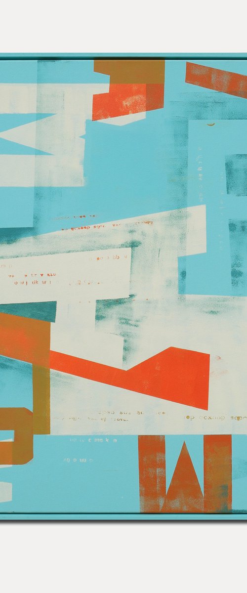 Typopop in turquoise by Ronald Hunter