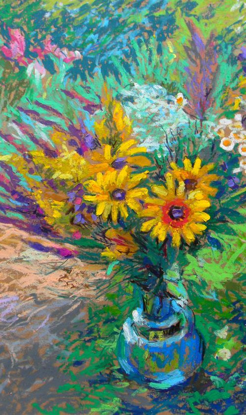Bouquet in the garden by Liudmyla Chemodanova