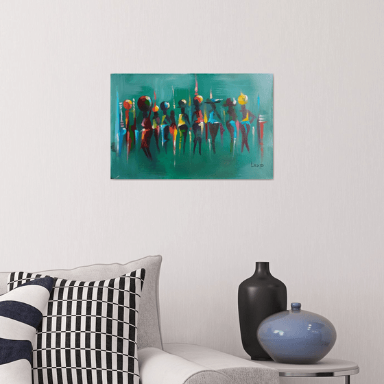It’s a Happy Day, African women artwork