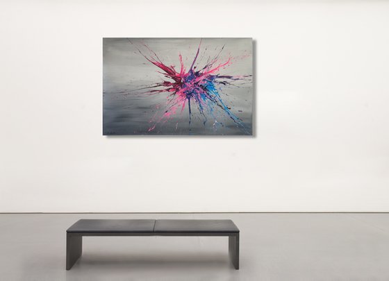 Pink Blues Gone Wild (Spirits Of Skies 096145) - 120 x 80 cm - XXL (48 x 32 inches)