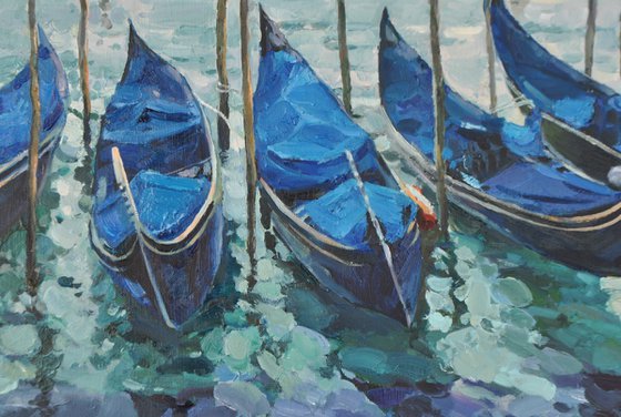 Venetian Gondolas at Rest