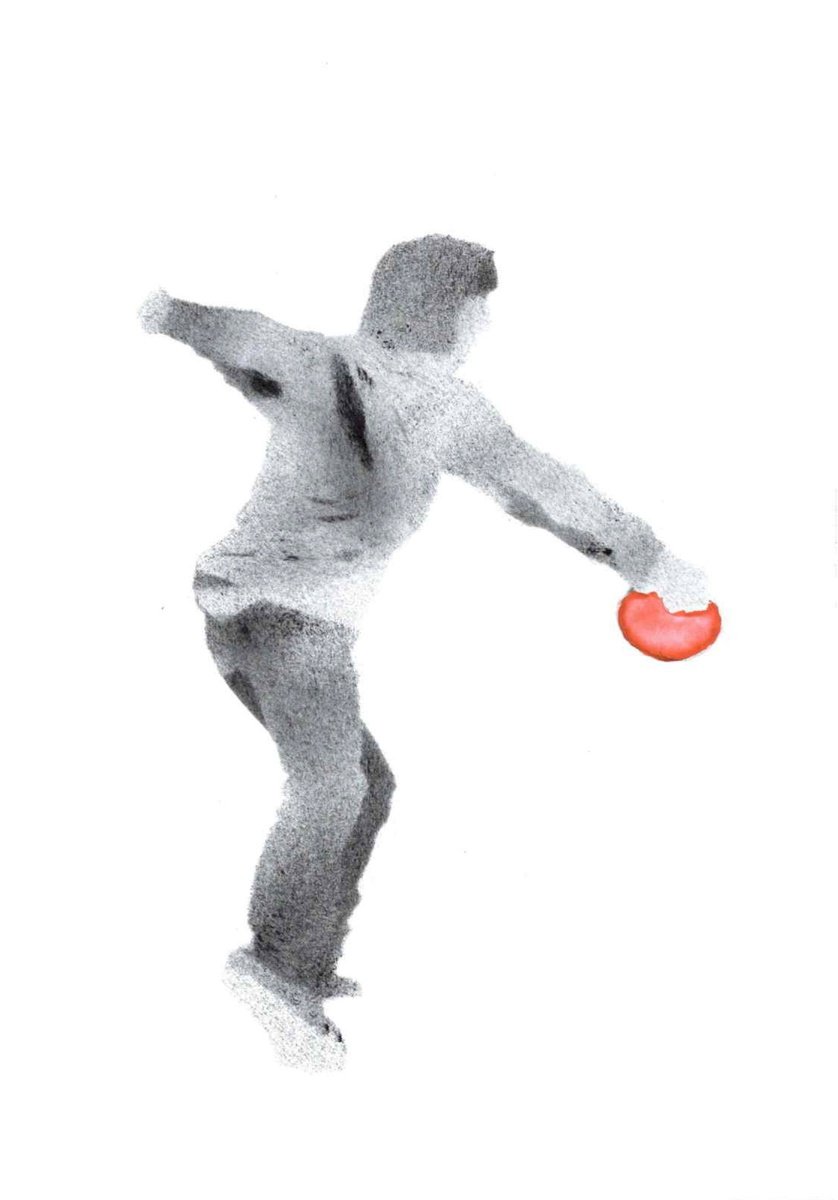 Discgolf sportsmen figure 3 - print by Anna Boginskaia