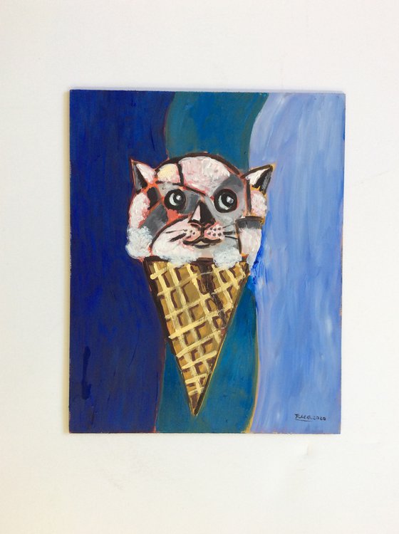 Two Flavor Cat Cone