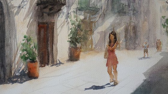 Romantic Italy | Original aquarelle painting