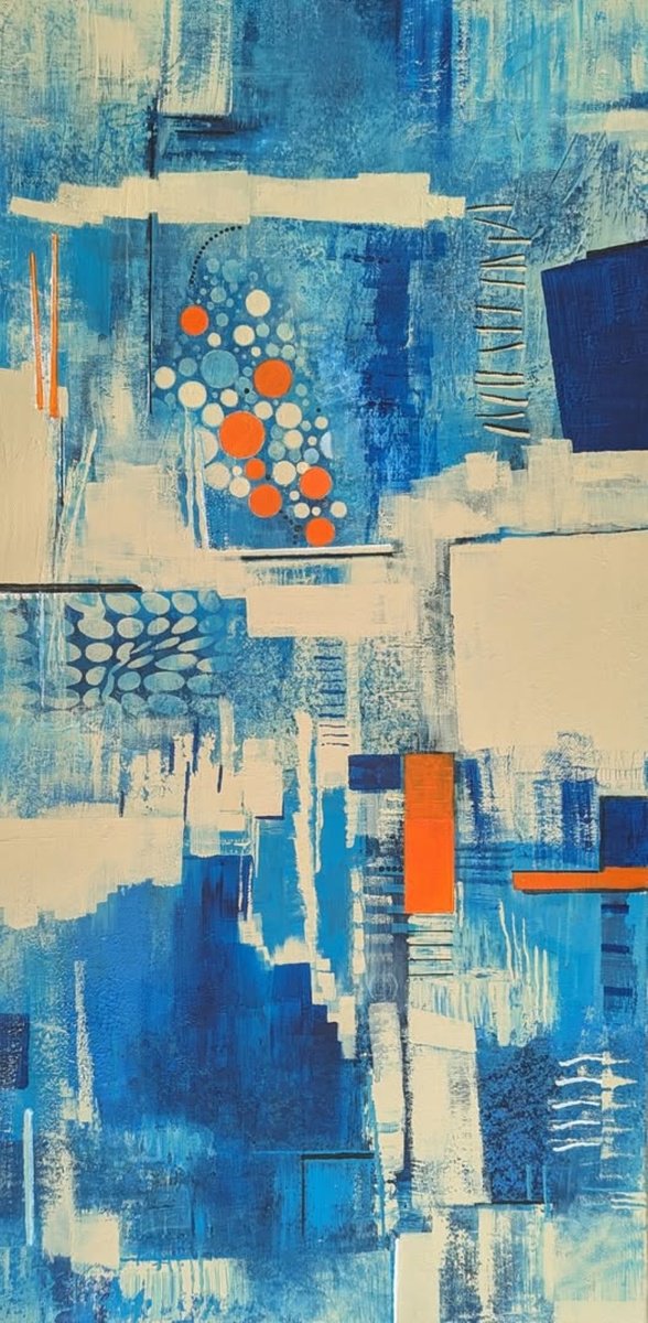 Abstract Acrylic Painting By Lisa Price, 20 X 39", Where Dreams Are Made, Original Artwork