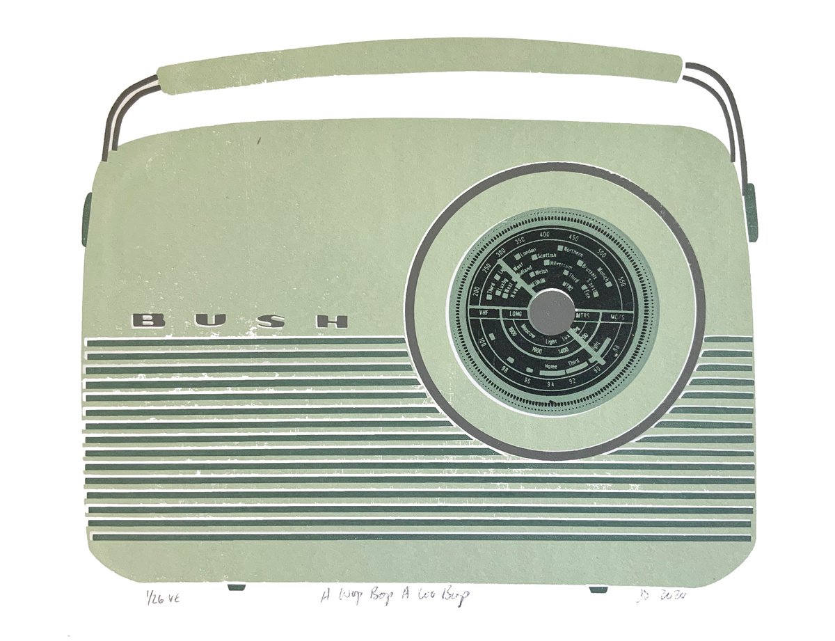 A WOP BOP A LOO BOP - Limited-edition, vintage radio LIGHT SAGE by Design Smith