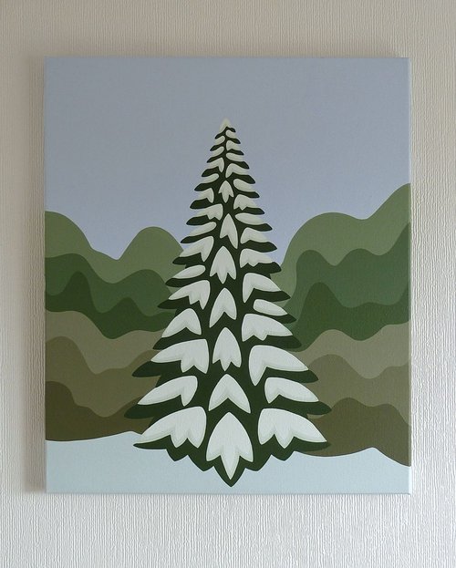 Tree by the hedge by Zoe  Hattersley