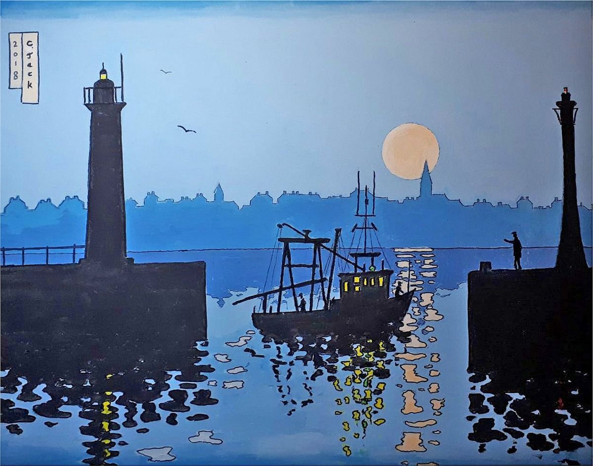 nocturne: anstruther harbour by Colin Ross Jack