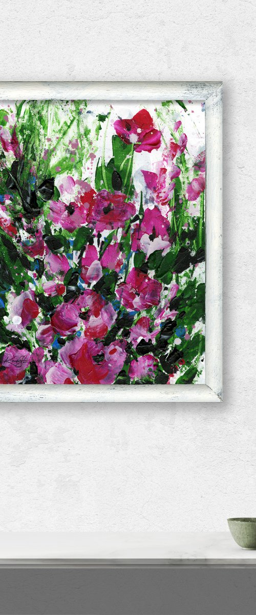 Floral Melody 4 - Framed Floral Painting by Kathy Morton Stanion by Kathy Morton Stanion