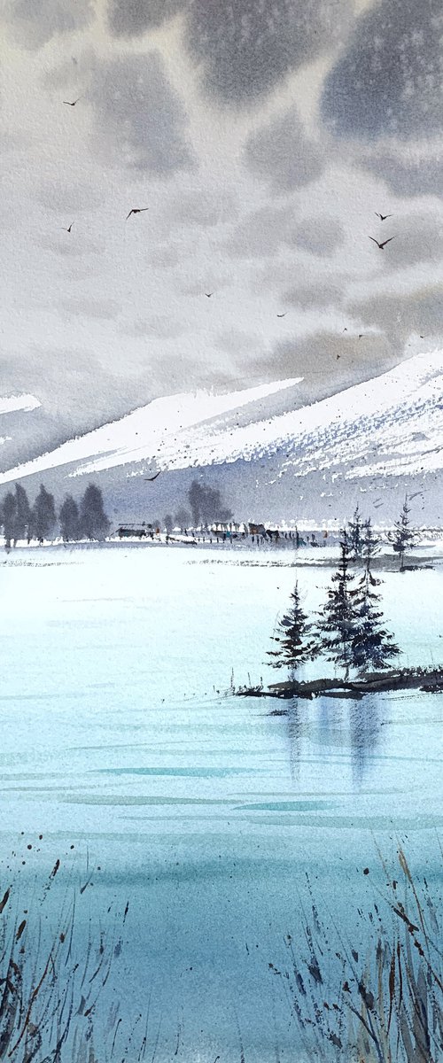 Turquoise landscape #2 by Eugenia Gorbacheva
