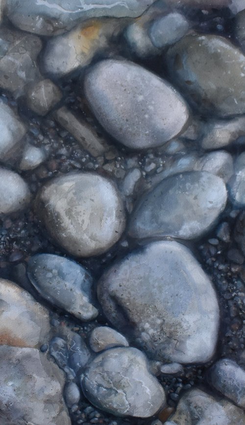 stones at lake pukaki by Trevor Salisbury